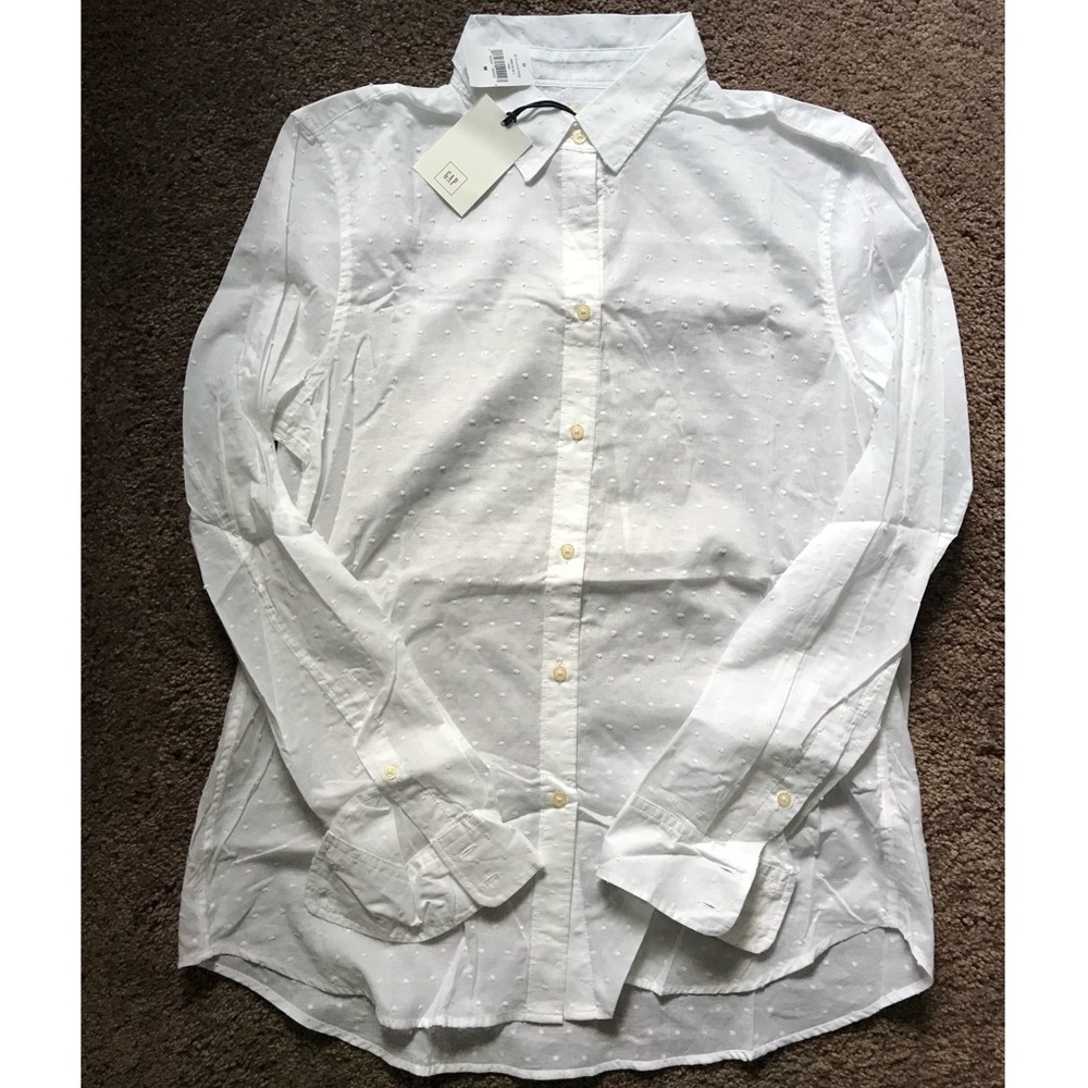 NWT Gap White button down blouse